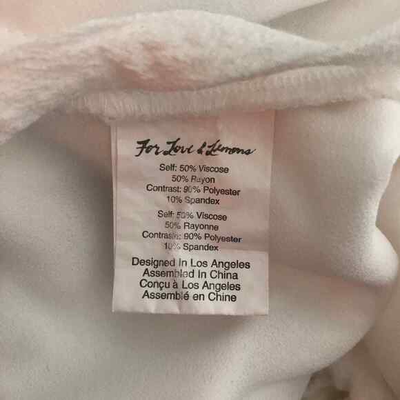 For Love & Lemons V-Neck White Womens Bodysuit Size Small - Picture 11 of 13